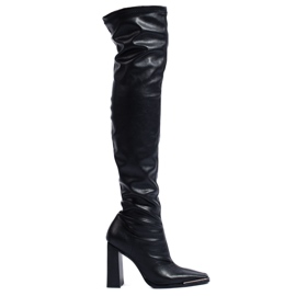 Moschettieri neri eleganti Shelovet con tacco alto nero