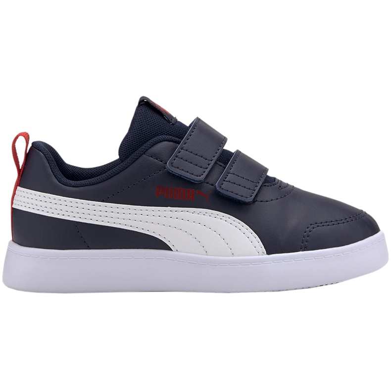 Scarpe da bambino Puma Courtflex v2 V Ps blu navy e bianco 371543 01