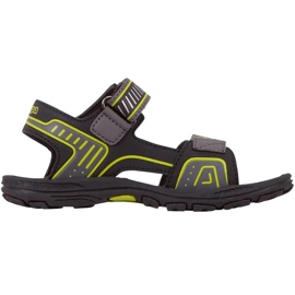 Sandali da bambino Kappa Paxos neri e lime 260864K 1133 nero nero