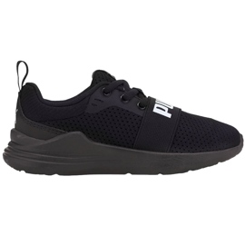 Scarpe da bambino Puma Wired Run nere 374216 01 nero
