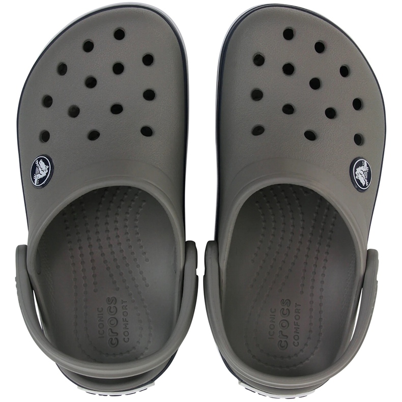 Crocs Kids Crocband Clog zoccoli per bambini, grigio e blu navy 207006 05H