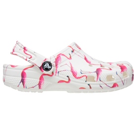 Zoccoli per bambini Crocs Classic Party Kids bianchi e rosa 207826 1CW bianca