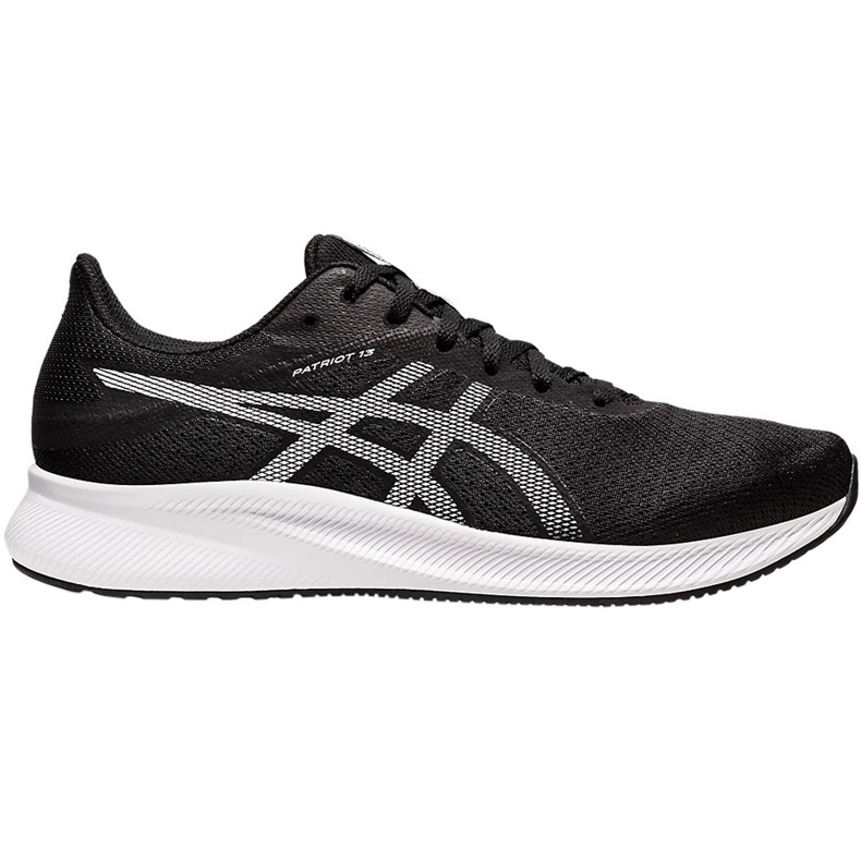 Scarpe da corsa da uomo Asics Patriot 13 bianche e nere 1011B485 001 bianca