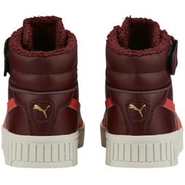 Scarpe da bambino Puma Carina 2.0 Mid Wtr Jr bordeaux 387380 02 rosso