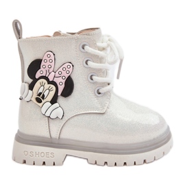 Stivali caldi per bambini Minnie Mouse bianchi Tarmi bianca