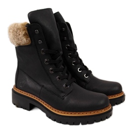Stivali Rieker con pelliccia W 72630 R484 nero