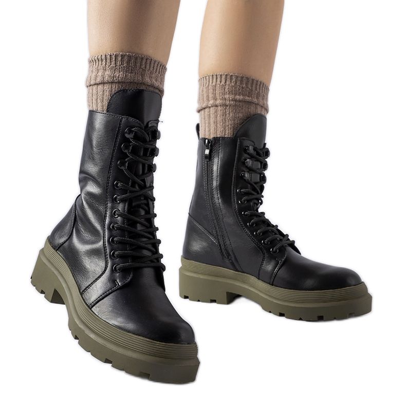 Sneakers nere con suola Quennie colorata nero