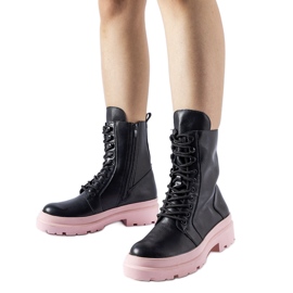 Sneakers nere con suola Quennie colorata nero
