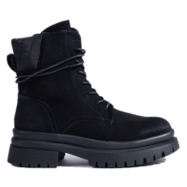 Abbigliamento da lavoro da donna in camoscio nero Shelovet