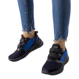 Sneaker Marston con velcro nere e blu nero