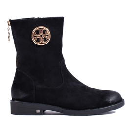 SHELOVET Stivaletti da donna Potocki in camoscio nero