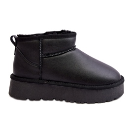 Stivali da neve con plateau da donna in pelle neri Loreley nero
