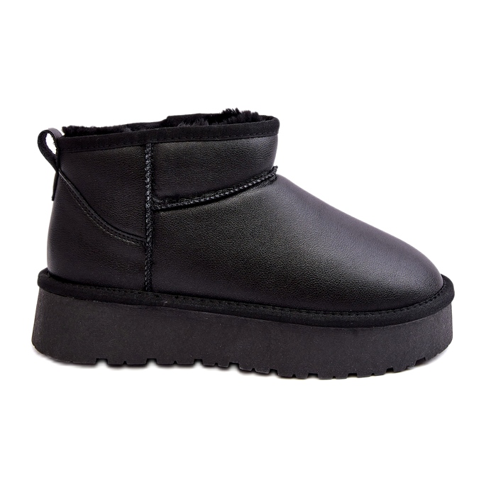 Stivali da neve con plateau da donna in pelle neri Loreley nero