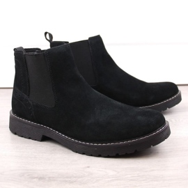 Filippo M PAW499A stivaletto Chelsea slip-on in pelle nera nero