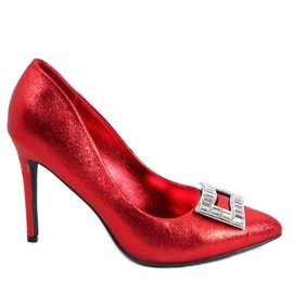Tacchi impreziositi da donna Deborah Red rosso