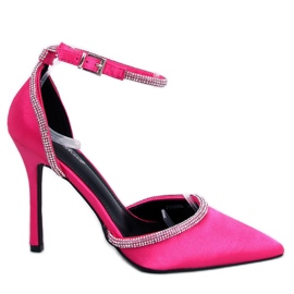 Décolleté tacco alto con zirconi Conway Fucsia rosa