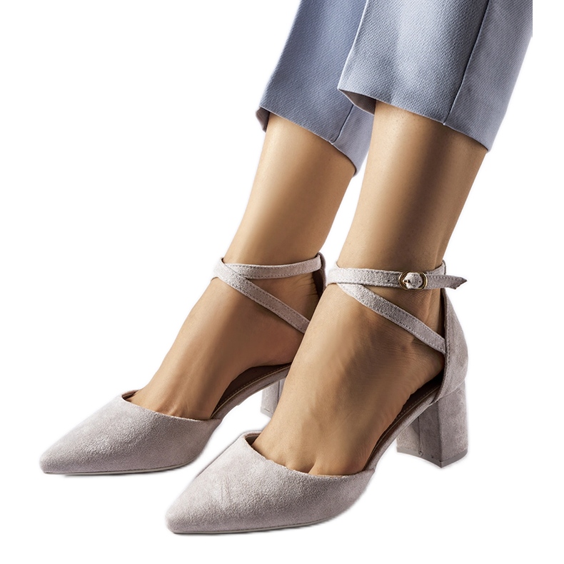 Décolleté grigie con tacco basso di Florina grigio