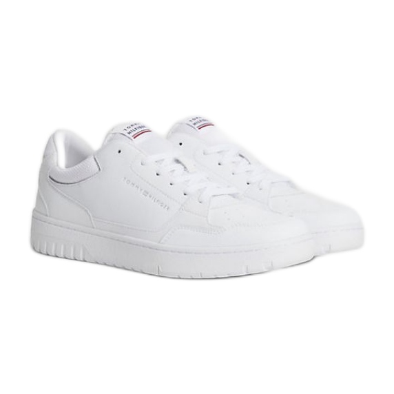 Scarpe Tommy Hilfiger Basket Core Leather M FM0FM04727YBS bianca
