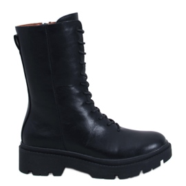 Stivaletti stringati Heap Nero