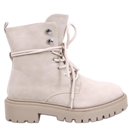 Stivaletti stringati Simmo Beige con protezione