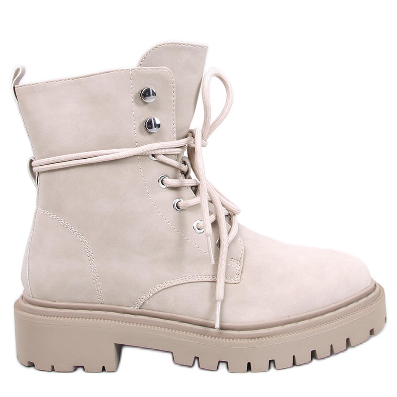 Stivaletti stringati Simmo Beige con protezione