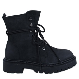 Stivaletti stringati con protezione Simmo Black nero