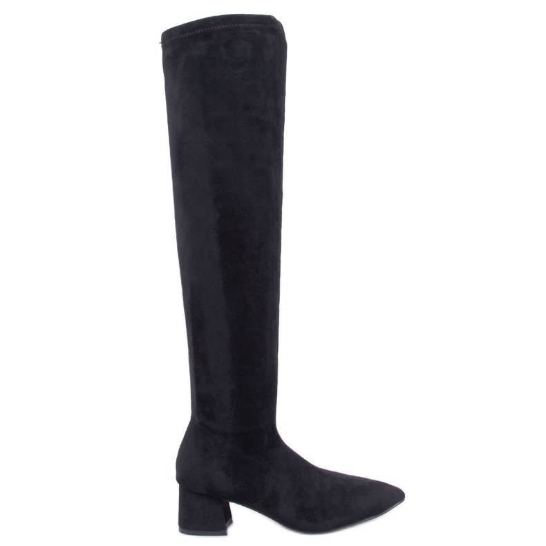 Moschettieri Diondre Black con tacco basso nero