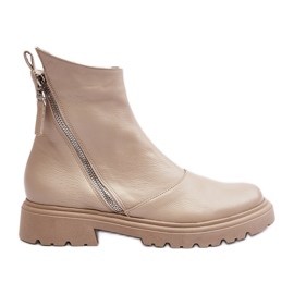 Stivaletti Bassi in Pelle da Donna Laura Messi 2620/199 Beige Chiaro