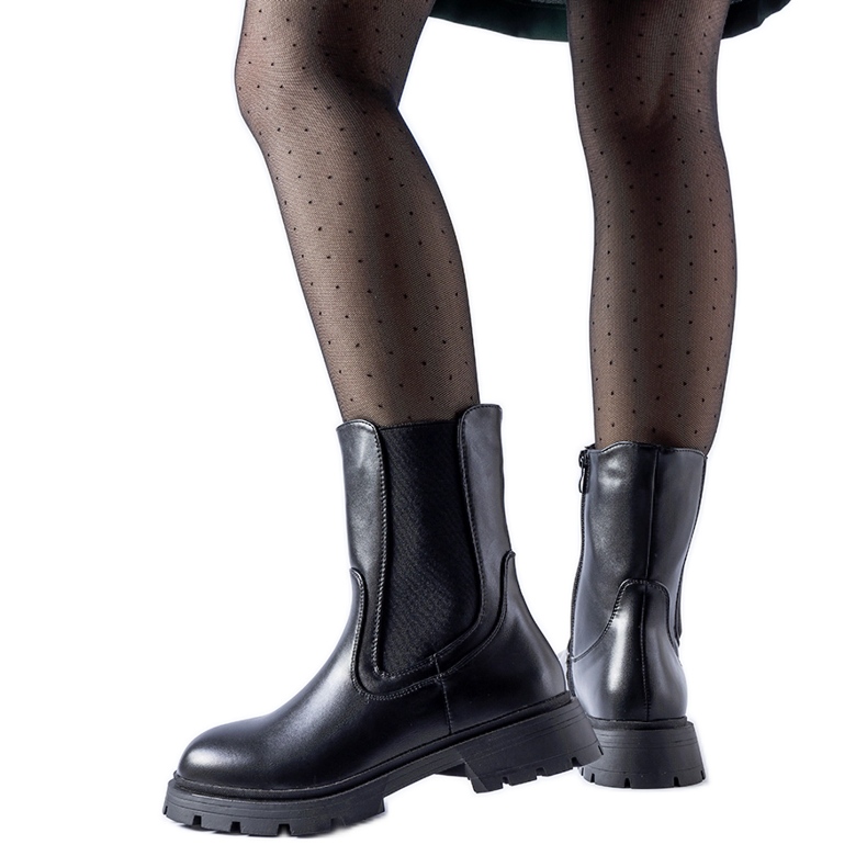 Stivaletti Pleasanton classici isolati neri nero