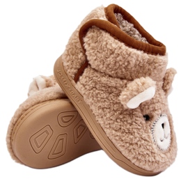 Pantofole isolanti per bambini con orsacchiotto, Eberra beige