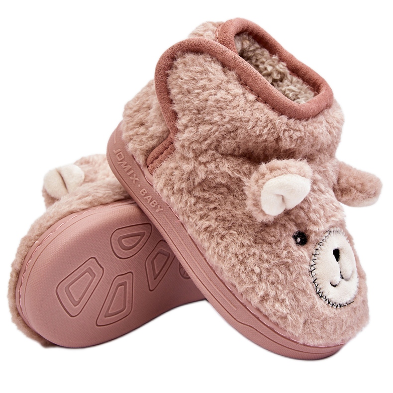 Pantofole isolanti per bambini con orsacchiotto, rosa Eberra