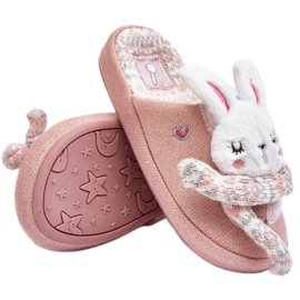 Pantofole coniglietto rosa per bambini con suola spessa, Dasca