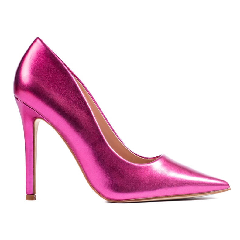 Décolleté a stiletto Shelovet rosa metallizzato
