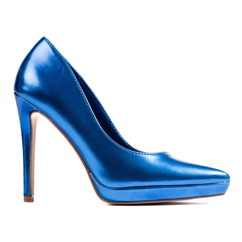 Décolleté blu con tacco alto Shelovet viola