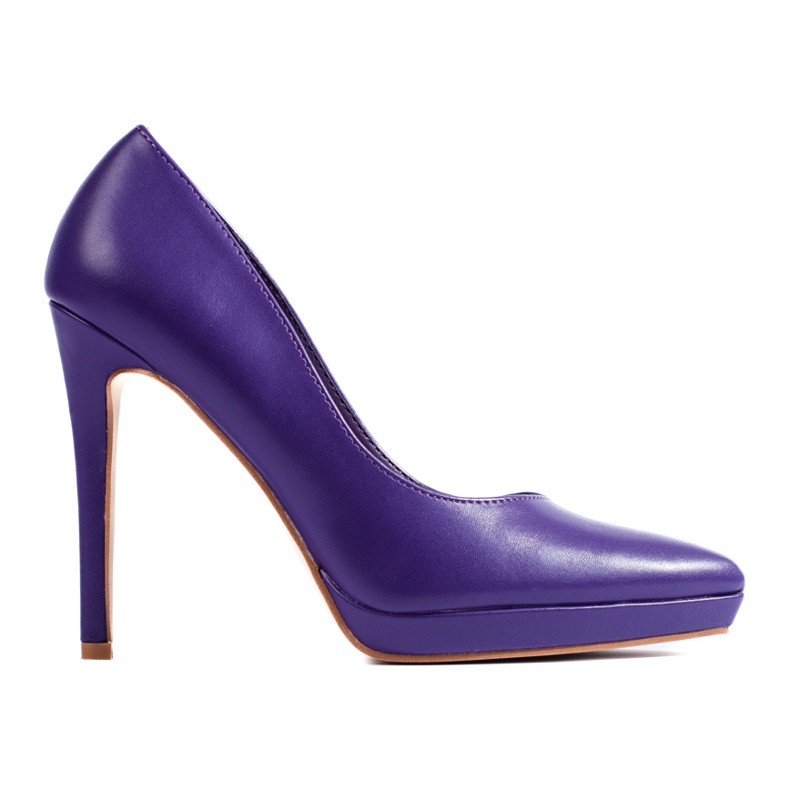 Décolleté viola Shelovet con tacco alto