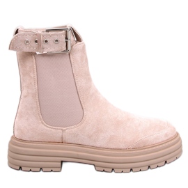 Stivaletti Chelsea da donna Carls Beige