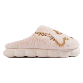 Ciabatte da donna beige con decorazioni Shelovet