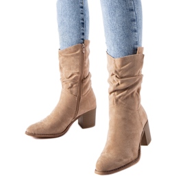Stivali da cowboy isolanti beige di Filomena
