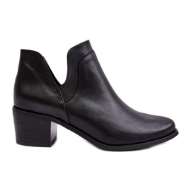 Stivaletti In Pelle Con Tacco Alto Cut-Out Nero Dalros