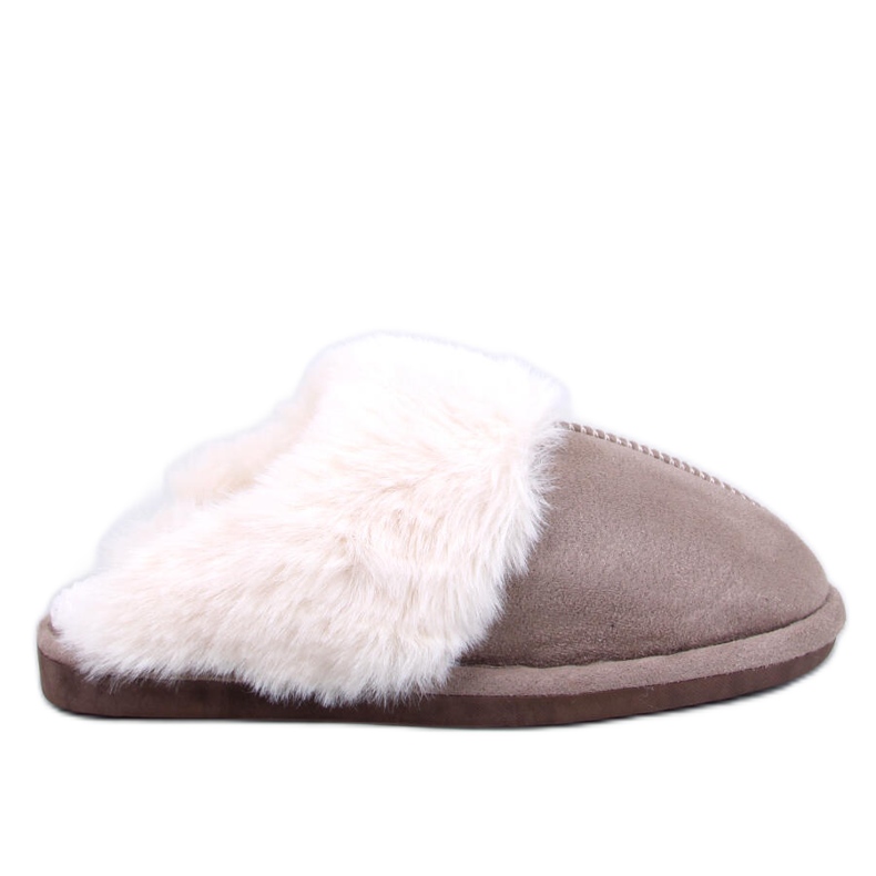 Ciabatte da donna Otteys Mocca con pelliccia marrone