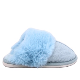 Pantofole spina di pesce con pelliccia Allens Blu