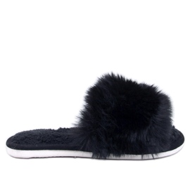 Ciabatte Kemars open toe in pelliccia nera nero