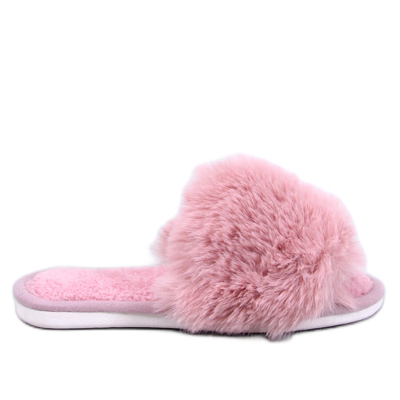 Kemars Ciabatte open toe in pelliccia rosa