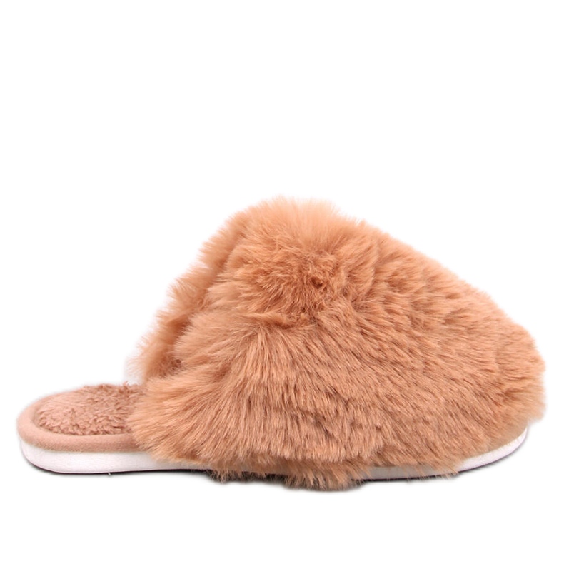 Ciabatte in pelliccia da donna Calvert Camel marrone