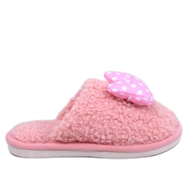 Bambino Pantofole per bambini rosa con fiocco