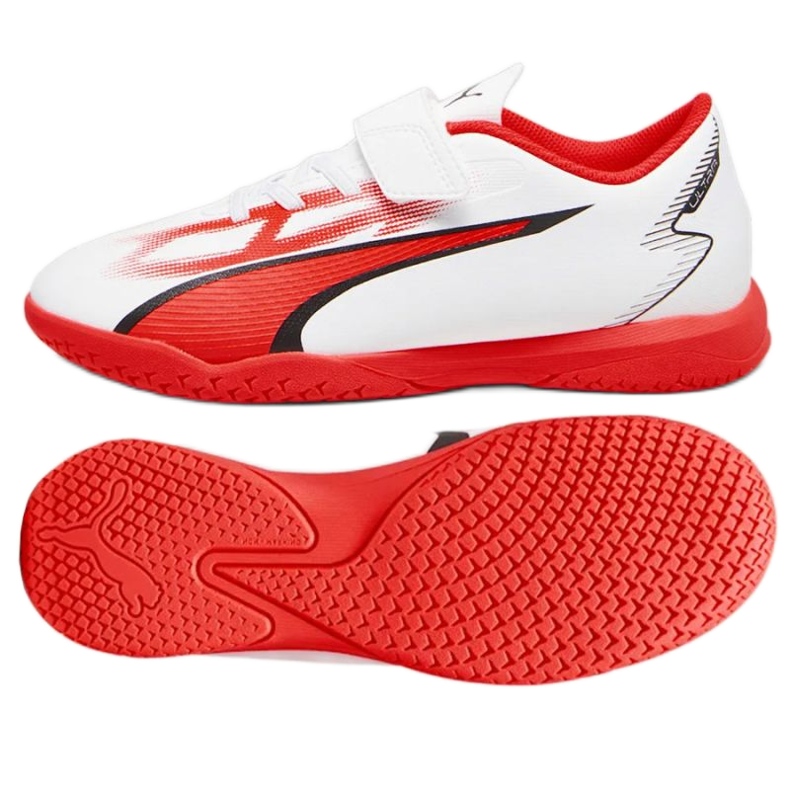 Scarpe da calcio Puma Ultra Play It V Jr 107538-01 bianca