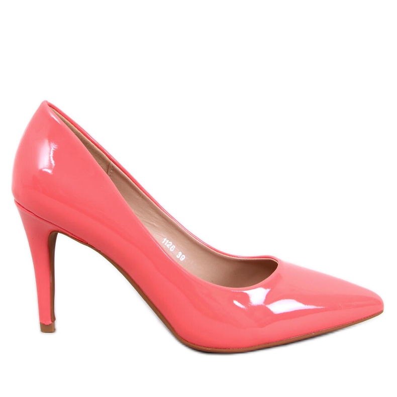 Scarpe con tacco laccate da donna Manley Pink rosa