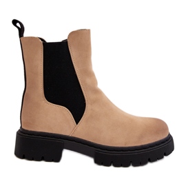 Stivaletti Chelsea isolanti da donna con cerniera Beige Vesta
