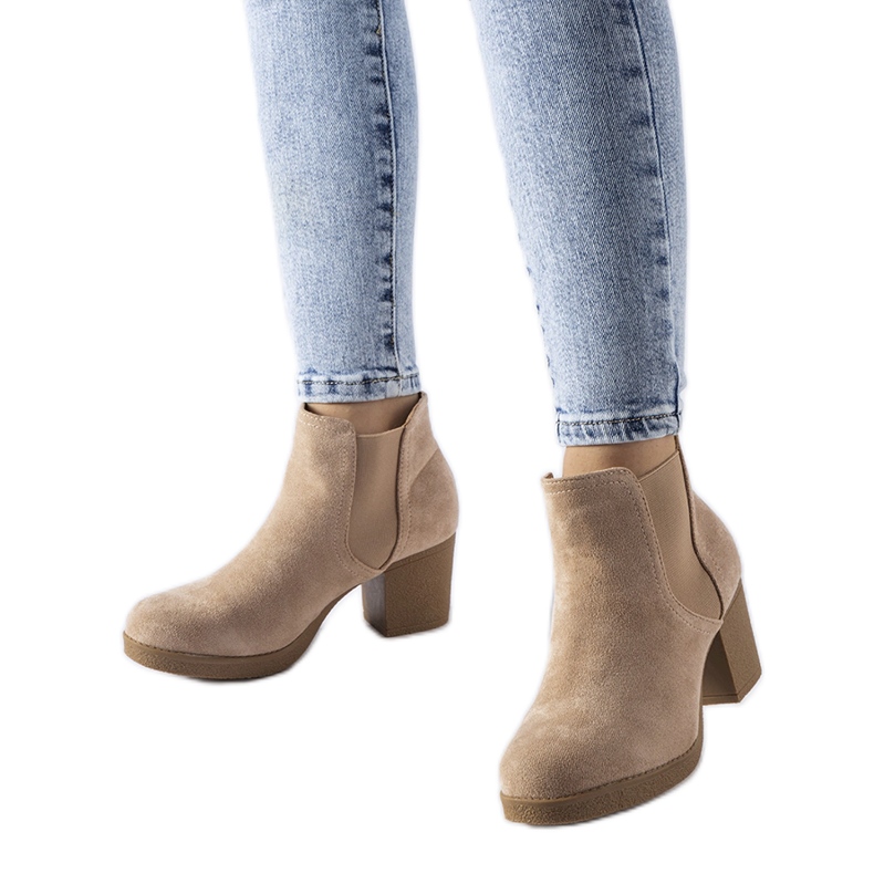 Stivaletti slip-on beige scuro di Trevano