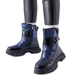 Doposci blu navy con massiccia suola Carta nero